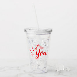 Akrylglas - Jag älskar dig Take Away Mugg