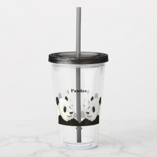 Akrylglas med Pandas Take Away Mugg
