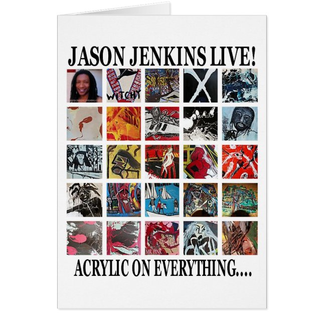 AKRYLISK PÅ ALLT HÄLSNINGSKORT (Framsidan)