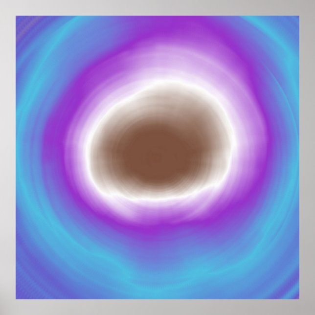 Akrylmålning av färglös abstrakt spiral poster (Framsidan)