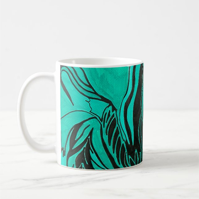Akrylmålning Kaffemugg (Vänster)