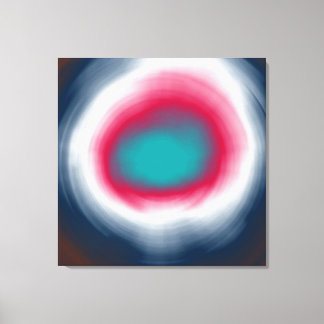 Akrylmålning med färgad abstrakt spiral 2 canvastryck