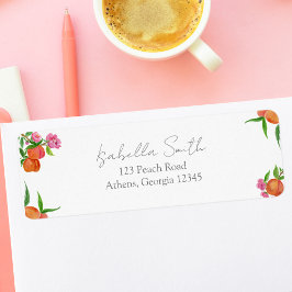 Akrylmålning Perspektårta Med Blomning  Returadress Etikett