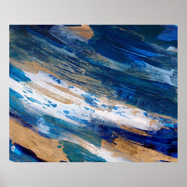 Akrylmålning. Trendigets handmålade teckningar. Bl Poster (Framsidan)