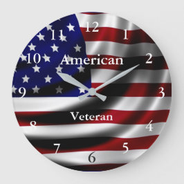 Akrylmur Clock American Veteran Stor Klocka