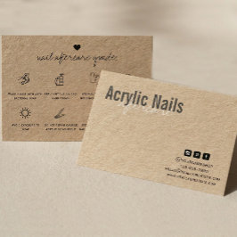 Akrylneglar Eftervårdsguide – Minimalistisk Kraft Visitkort