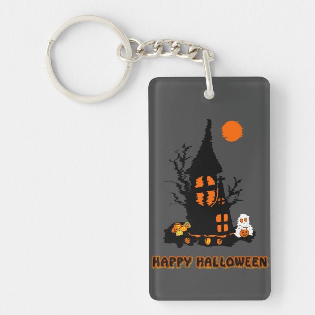 Akrylnyckelkedja | HAPPY HALLOWEEN (Framsidan)