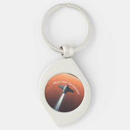 Akrylnyckelkedja Swirl Silverfärgad Nyckelring