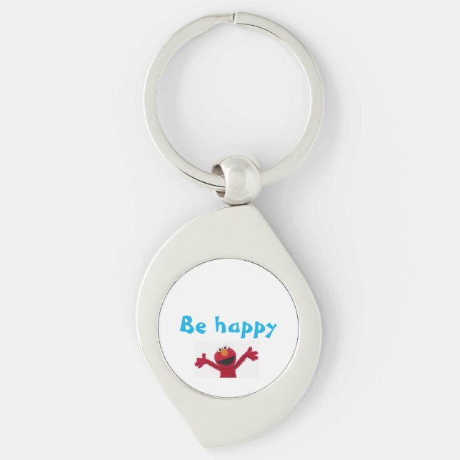 Akrylnyckelkedja Swirl Silverfärgad Nyckelring (Framsidan)