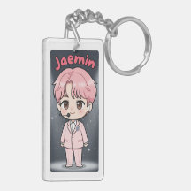 Akrylnyckelring Jaemin Rosa Hår Edition