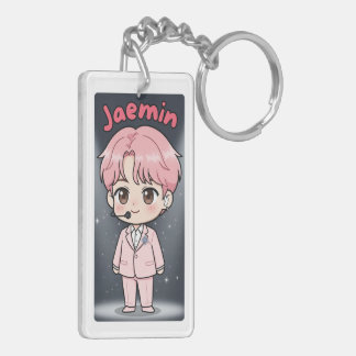 Akrylnyckelring Jaemin Rosa Hår Edition