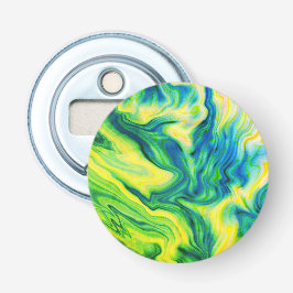 Akrylpa, blå, Grönt, Gult / Flasköppnare