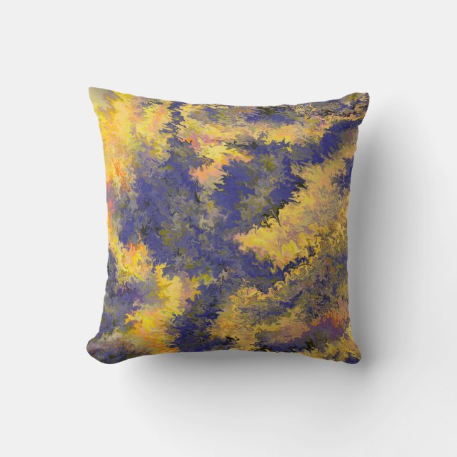 Akrylpa, brons, Guld, svart, kristaller / Kudde (Framsida)