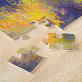 Akrylpa, brons, Guld, svart, kristaller / Pussel