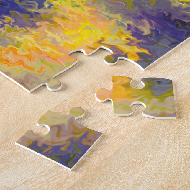 Akrylpa, brons, Guld, svart, kristaller / Pussel (Sidan)