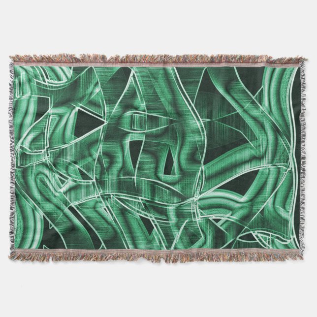 Akrylremsor av Leftover-grönt, överlappande Filt (Framsidan)