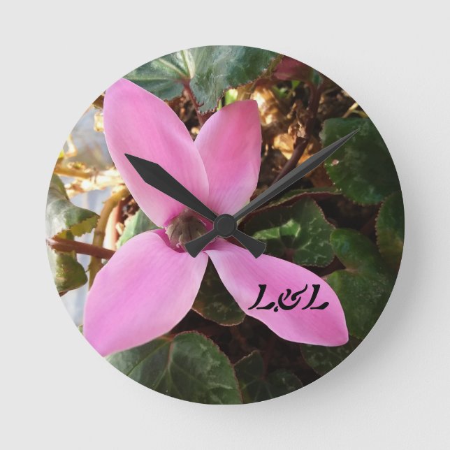 Akrylrundklocka (medelstor storlek) rund klocka (Framsida)