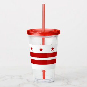 Akryltork med flagga av Washington DC Take Away Mugg