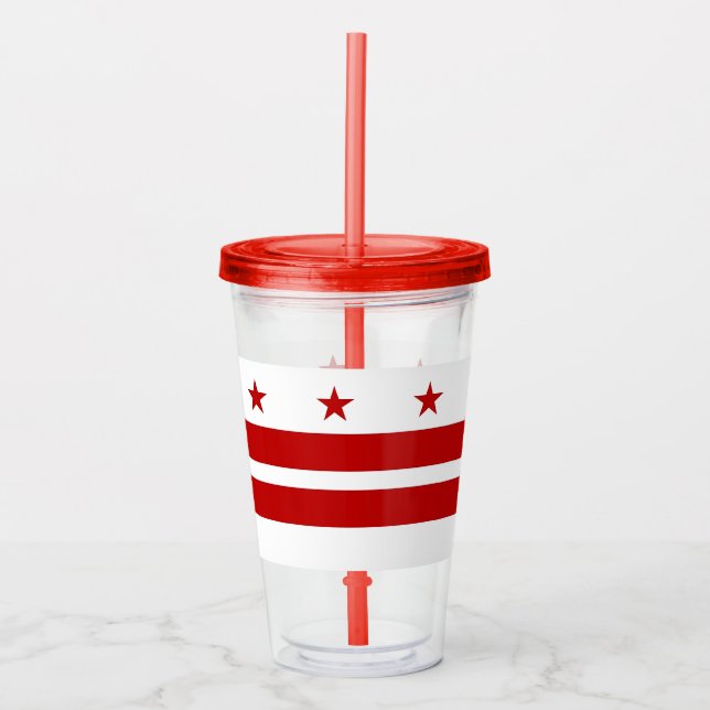 Akryltork med flagga av Washington DC Take Away Mugg (Framsida)