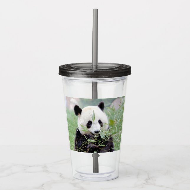 Akryltorkar, panda, akryltumlare take away mugg (Framsida)