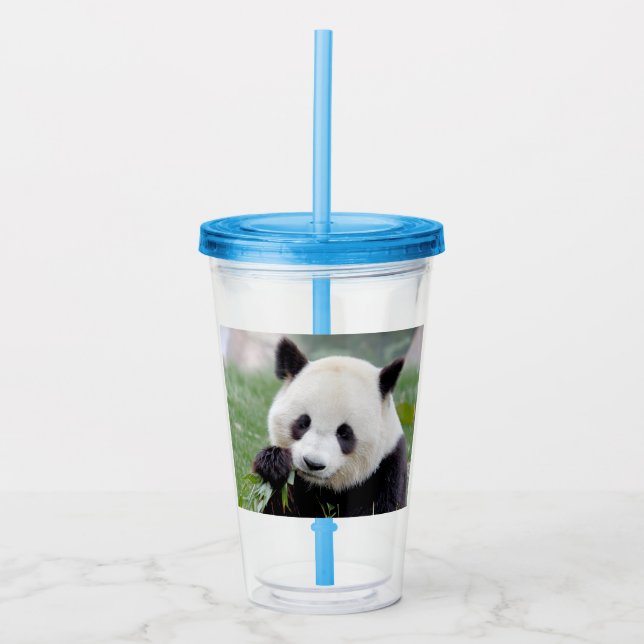 Akryltorkar, panda, akryltumlare take away mugg (Framsida)