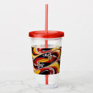 Akryltorktumlare med belgiskt Färg-mönster Take Away Mugg
