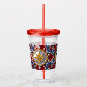 Akryltorktumlare med colombiansk Färg design Take Away Mugg