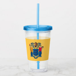 Akryltorktumlare med flagga av New jersey Take Away Mugg