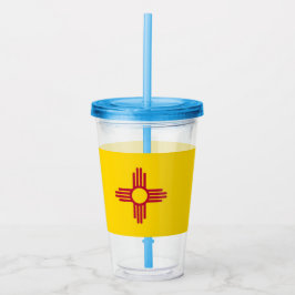 Akryltorktumlare med flagga av New mexico Take Away Mugg
