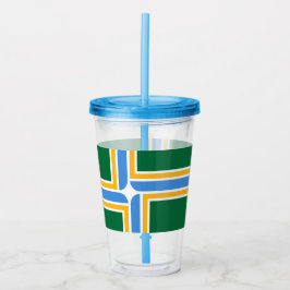Akryltorktumlare med flagga av Portland Take Away Mugg
