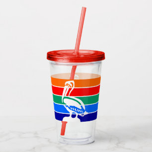 Akryltorktumlare med flagga av Sankt Petersburg Take Away Mugg