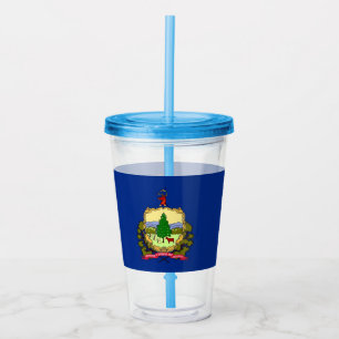 Akryltorktumlare med flagga av Vermont Take Away Mugg
