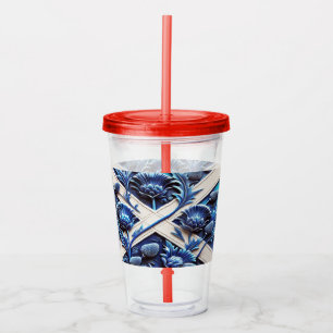 Akryltorktumlare med skotsk isteldesign take away mugg