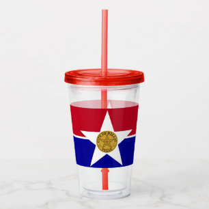 AkrylTumbler med flagga av Dallas, Texas Take Away Mugg