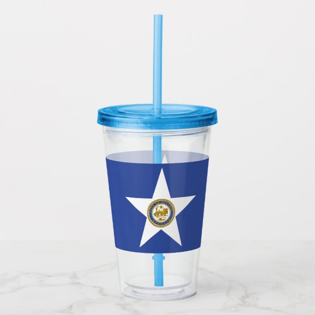 Akryltumbler med flagga av Houston, Texas Take Away Mugg (Framsida)