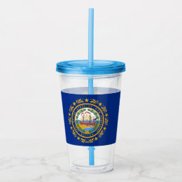 Akryltumbler med flagga av New Hampshire Take Away Mugg