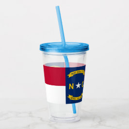 Akryltumbler med flagga av North Carolina Take Away Mugg