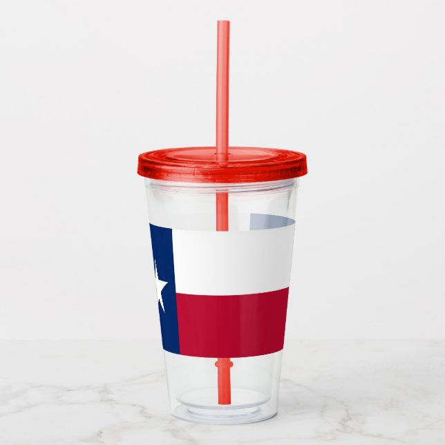 Akryltumbler med flagga av Texas Take Away Mugg (Framsida)