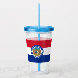 Akryltumbler med flagga Missouri Take Away Mugg
