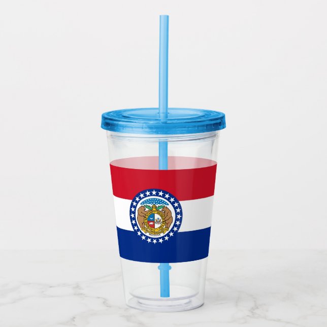 Akryltumbler med flagga Missouri Take Away Mugg (Framsida)