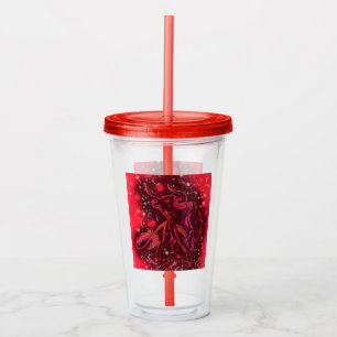 Akryltumbler Red Bull som går på stjärnnatten Take Away Mugg