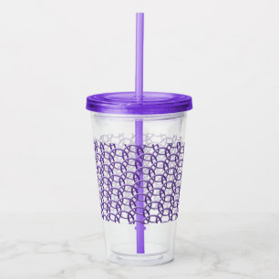 Akryltumlare - Lila Ringar inlåst Take Away Mugg