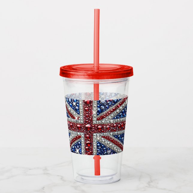 Akryltumlare med brittisk Färg design Take Away Mugg (Framsida)