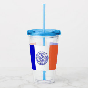 Akryltumlare med flagga av New York City Take Away Mugg