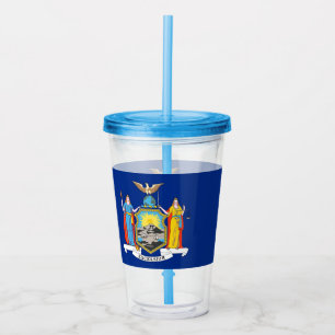 Akryltumlare med flagga av New York Take Away Mugg