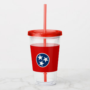Akryltumlare med flagga av Tennessee Take Away Mugg