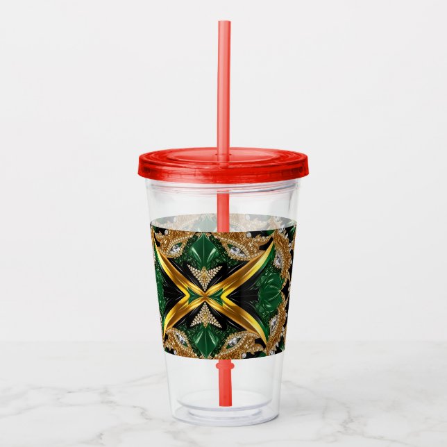 Akryltumlare med Jamaican Färg design Take Away Mugg (Framsida)