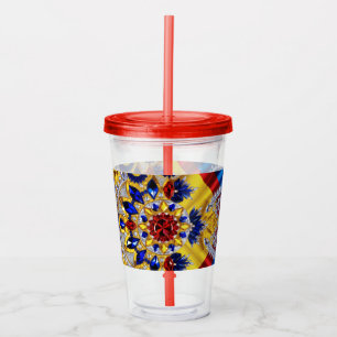 Akryltumlare med rumänsk Färg-design Take Away Mugg