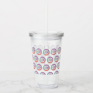 Akryltumlare med straw take away mugg