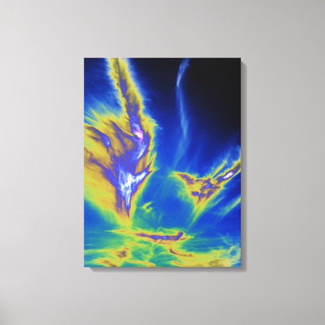 Akrylutskrift av Cirrus Clod Formby Beach Card Canvastryck (Framsida)